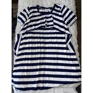 Copper Key Women’s Sz. S Blue & White Striped Top. Exc. Condition